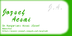 jozsef acsai business card